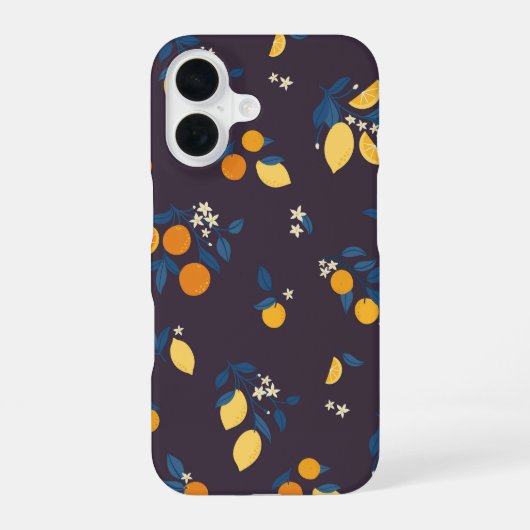 濃い後の柑橘 iPhone 16ケース (裏面)