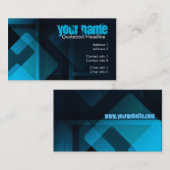 濃い抽象芸術ブルー名刺 名刺 (正面/裏面)