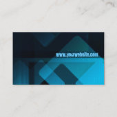 濃い抽象芸術ブルー名刺 名刺 (裏面)