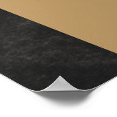 濃い抽象芸術ライムウォッシュ金ゴールドアクセント ポスター (角)