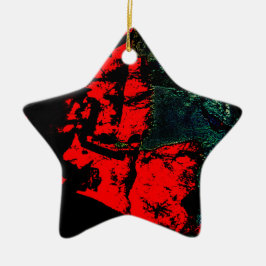 濃い抽象芸術再生プラスチックのモチーフ セラミックオーナメント