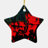 濃い抽象芸術再生プラスチックのモチーフ セラミックオーナメント (裏面)