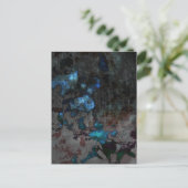 濃い抽象芸術青 ポストカード (スタンド正面)