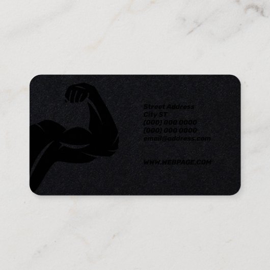 濃い暗い男らしスタイルのトレーナー 名刺 (裏面)