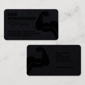 濃い暗い男らしスタイルのトレーナー 名刺 (正面/裏面)