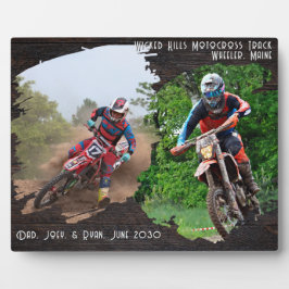 濃い木のブラシストローク写真テンプレート フォトプラーク