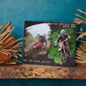 濃い木のブラシストローク写真テンプレート フォトプラーク (側面)