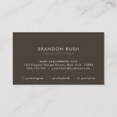 濃い木の粗い茶色のカスタムのロゴ名刺 名刺 (裏面)