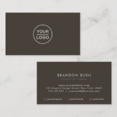 濃い木の粗い茶色のカスタムのロゴ名刺 名刺 (正面/裏面)