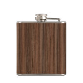 濃い木目のテクスチャ フラスク (裏面)