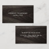 濃い木目の粒子プロフェッショナルの輪郭 名刺 (正面/裏面)