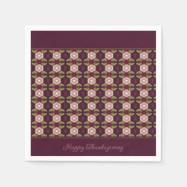 濃い梅とオリーブ・グリーン スタンダードカクテルナプキン