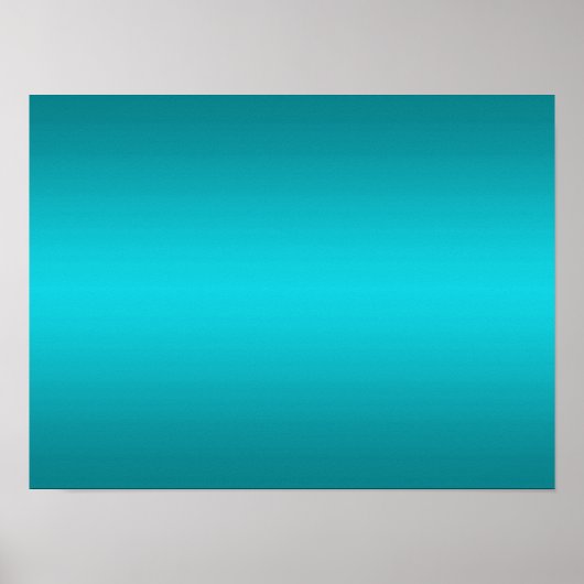 濃い水色と淡い水色の青グラデーション – ターコイズ ポスター (正面)