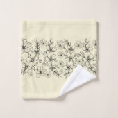 濃い淡黄色の花 バスタオルセット (ウォッシュタオル)