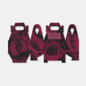 濃い深い赤マゼンタバーガンディバラ フェイバーボックス (折り畳みなし)