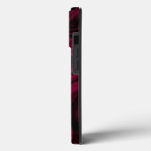 濃い深い赤マゼンタバーガンディバラ Case-Mate iPhoneケース (裏面 / 左)