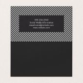 濃い灰色と白のストライプ 名刺 (内部フラット)