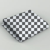 濃い灰色と白のパター市松模様にン ファブリック