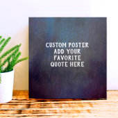 濃い灰色と青のテクスチ動揺してャで引用文を追加 ポスター