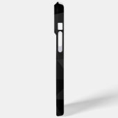 濃い灰色と黒の幾何学的なメッシュパターン モノグラム Case-Mate iPhoneケース (裏面 / 左)