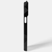 濃い灰色と黒の幾何学的なメッシュパターン モノグラム Case-Mate iPhoneケース (裏面 / 右)