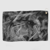 濃い灰色のステンドスクウェア、「間違ったブラシストローク」 ゴルフタオル (横)