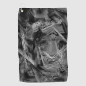 濃い灰色のステンドスクウェア、「間違ったブラシストローク」 ゴルフタオル (正面)