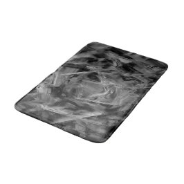 濃い灰色のステンドスクウェア、「間違ったブラシストローク」 バスマット