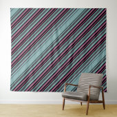 濃い灰色のピンクのパタストライプのーン タペストリー (インサイチュ(横))