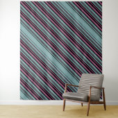 濃い灰色のピンクのパタストライプのーン タペストリー (インサイチュ)