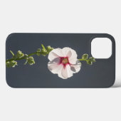 濃い灰色のピンクの花葉マローグリーンの花 Case-Mate iPhoneケース (裏面 (横))