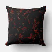 濃い灰色の岩のベースに強い赤い染み、テクスチャ クッション (正面)