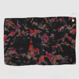 濃い灰色の岩のベース、テクスチャ上の派手な赤い斑点 ゴルフタオル