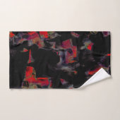 濃い灰色の岩のベース、テクスチャ上の派手な赤い斑点 バスタオルセット (ハンドタオル)