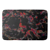 濃い灰色の岩のベース、テクスチャ上の派手な赤い斑点 バスマット (正面)