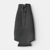 濃い灰色の幾何学的メッシュパターンモノグラム ボトルクーラー (裏面)