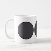 濃い灰色の点 コーヒーマグカップ (左)