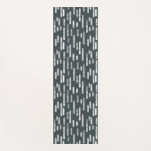 濃い灰色の緑の丸い線パターン ヨガマット (正面)