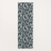 濃い灰色の緑の丸い線パターン ヨガマット (裏面)