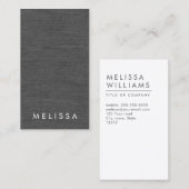 濃い灰色の線モダンの垂直ミニマリスト 名刺 (正面/裏面)