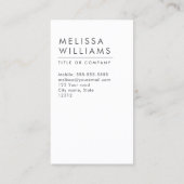 濃い灰色の線モダンの垂直ミニマリスト 名刺 (裏面)