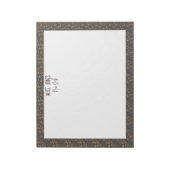 濃い灰色の茶色のパターン自然花 ノートパッド (回転)