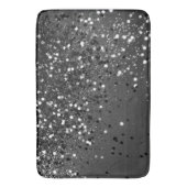 濃い灰色の黒い婦人グリッター#1 #shiny #decor バスマット (正面縦)