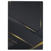 濃い灰色の黒と金ゴールド線 クリップボード (裏面)