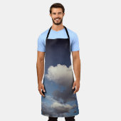 濃い白い雲 エプロン (着用した状態)