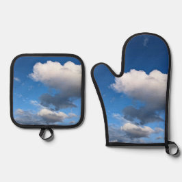 濃い白い雲 鍋つかみ&鍋敷きセット