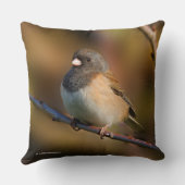 濃い目のユンコのスズメの松の鳥オンブランチ クッション (裏面)