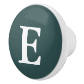 濃い石板グレーモノグラムの セラミックノブ (右)