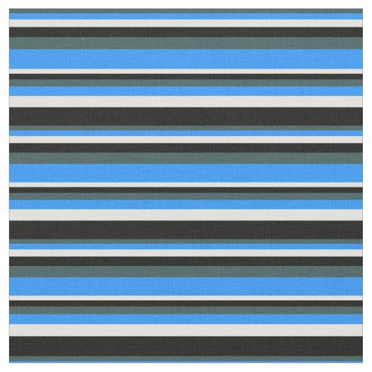 濃い石板グレー、青、薄い黄色、黒 ファブリック (クローズアップ)