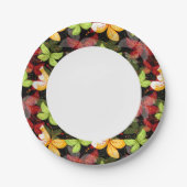 濃い秋の模様 ペーパープレート (正面)